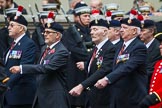 Remembrance Sunday at the Cenotaph 2015: Group A20, Royal Northumberland Fusiliers.
Cenotaph, Whitehall, London SW1,
London,
Greater London,
United Kingdom,
on 08 November 2015 at 12:12, image #1324