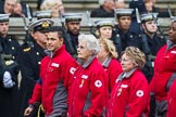 Remembrance Sunday at the Cenotaph 2015: Group M16, British Red Cross.
Cenotaph, Whitehall, London SW1,
London,
Greater London,
United Kingdom,
on 08 November 2015 at 12:16, image #1512