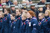 Remembrance Sunday at the Cenotaph 2015: Group M51, Girlguiding London & South East England.
Cenotaph, Whitehall, London SW1,
London,
Greater London,
United Kingdom,
on 08 November 2015 at 12:21, image #1730