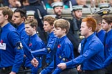 Remembrance Sunday at the Cenotaph 2015: Group M52, Boys Brigade.
Cenotaph, Whitehall, London SW1,
London,
Greater London,
United Kingdom,
on 08 November 2015 at 12:21, image #1738