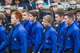 Remembrance Sunday at the Cenotaph 2015: Group M52, Boys Brigade.
Cenotaph, Whitehall, London SW1,
London,
Greater London,
United Kingdom,
on 08 November 2015 at 12:21, image #1739