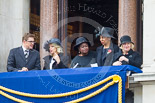 Remembrance Sunday at the Cenotaph 2015: Guests on one of the balconies of the Foreign- and Commonwealth Office Building. Image #33, 08 November 2015 10:19 Whitehall, London, UK