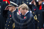 Remembrance Sunday at the Cenotaph 2015: HM The Duke of Edinburgh,saluting, next to  HM The King of the Netherlands, Willem-Alexander, at the Cenotaph on Remembrance Sunday 2015. Image #141, 08 November 2015 10:59 Whitehall, London, UK