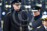 Remembrance Sunday at the Cenotaph 2015: The Equerry to HRH The Earl of Wessex, Captain  Hugh  Vere  Nicoll, after handing over the wreath. Image #197, 08 November 2015 11:05 Whitehall, London, UK