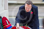 Remembrance Sunday at the Cenotaph 2015: The Prime Minister, David Cameron, laying his wreath at the Cenotaph. Image #207, 08 November 2015 11:06 Whitehall, London, UK