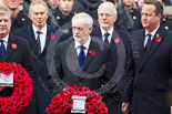 Remembrance Sunday at the Cenotaph 2015: The leader of the opposition, Jeremy Corbyn, starts walking towards the Cenotaph with his wreath. Image #211, 08 November 2015 11:06 Whitehall, London, UK