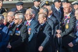 The Aircraft Handlers Association  (Group E4, 58 members) during the Royal British Legion March Past on Remembrance Sunday at the Cenotaph, Whitehall, Westminster, London, 11 November 2018, 11:42.