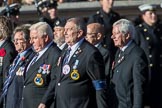 HMS Andromeda Association  (Group E18, 19 members) during the Royal British Legion March Past on Remembrance Sunday at the Cenotaph, Whitehall, Westminster, London, 11 November 2018, 11:43.