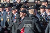 HMS Hermes Association  (Group E21, 30 members) during the Royal British Legion March Past on Remembrance Sunday at the Cenotaph, Whitehall, Westminster, London, 11 November 2018, 11:44.