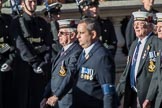 HMS St. Vincent Association  (Group E24, 14 members) during the Royal British Legion March Past on Remembrance Sunday at the Cenotaph, Whitehall, Westminster, London, 11 November 2018, 11:44.