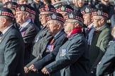 KOSB -The Kings Own Scottish Borderers Association (Group A9, 75 members) during the Royal British Legion March Past on Remembrance Sunday at the Cenotaph, Whitehall, Westminster, London, 11 November 2018, 11:57.