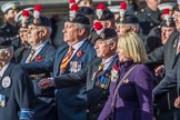 Fusiliers Association  Lancashire (Group A35, 34 members) during the Royal British Legion March Past on Remembrance Sunday at the Cenotaph, Whitehall, Westminster, London, 11 November 2018, 12:02.