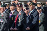 The Regimental Association of The Ulster Defence Regiment (Group A38, 83 members) during the Royal British Legion March Past on Remembrance Sunday at the Cenotaph, Whitehall, Westminster, London, 11 November 2018, 12:03.