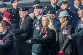 RAVC and RADC Associations (Group B2, 27 members) during the Royal British Legion March Past on Remembrance Sunday at the Cenotaph, Whitehall, Westminster, London, 11 November 2018, 12:05.