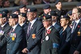 Royal Engineers Bomb Disposal Association (Group B5, 60 members) during the Royal British Legion March Past on Remembrance Sunday at the Cenotaph, Whitehall, Westminster, London, 11 November 2018, 12:06.