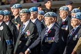 Army Air Corps Veteran Association (Group B7, 42 members) during the Royal British Legion March Past on Remembrance Sunday at the Cenotaph, Whitehall, Westminster, London, 11 November 2018, 12:07.