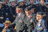 The Royal Artillery Association (Group B35, 32 members) during the Royal British Legion March Past on Remembrance Sunday at the Cenotaph, Whitehall, Westminster, London, 11 November 2018, 12:13.