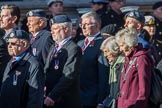 Royal Air Forces Association (Group C1, 155 members) during the Royal British Legion March Past on Remembrance Sunday at the Cenotaph, Whitehall, Westminster, London, 11 November 2018, 12:14.