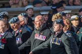 Royal Air Forces Association (Group C1, 155 members) during the Royal British Legion March Past on Remembrance Sunday at the Cenotaph, Whitehall, Westminster, London, 11 November 2018, 12:14.