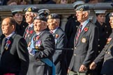 National Service(Royal Air Force)Association (NS(RAF)A) (Group C5, 39 members) during the Royal British Legion March Past on Remembrance Sunday at the Cenotaph, Whitehall, Westminster, London, 11 November 2018, 12:15.