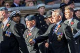 Royal Air Forces Association Armourers Branch (Group C26, 45 members) during the Royal British Legion March Past on Remembrance Sunday at the Cenotaph, Whitehall, Westminster, London, 11 November 2018, 12:18..