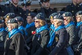 WRAF Branch of the Royal Air Forces Association (Group C30, 80 members) during the Royal British Legion March Past on Remembrance Sunday at the Cenotaph, Whitehall, Westminster, London, 11 November 2018, 12:19.