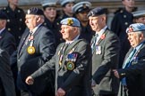 Northern Ireland Veteran's Association  (Group D2, 36 members) during the Royal British Legion March Past on Remembrance Sunday at the Cenotaph, Whitehall, Westminster, London, 11 November 2018, 12:20.