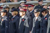 The Salvation Army (Group M6, 30 members) during the Royal British Legion March Past on Remembrance Sunday at the Cenotaph, Whitehall, Westminster, London, 11 November 2018, 12:25.