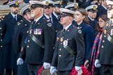 Corps Security (Group M48, 4 members) during the Royal British Legion March Past on Remembrance Sunday at the Cenotaph, Whitehall, Westminster, London, 11 November 2018, 12:31.