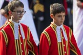 Children of the Chapel Royal during Remembrance Sunday Cenotaph Ceremony 2018 at Horse Guards Parade, Westminster, London, 11 November 2018, 10:54.