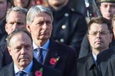 The Rt Hon Philip Hammond MP, (Chancellor of the Exchequer) during the Remembrance Sunday Cenotaph Ceremony 2018 at Horse Guards Parade, Westminster, London, 11 November 2018, 10:57.