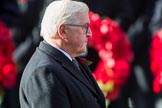 HE The President of the Federal Republic of Germany, Frank-Walter Steinmeier after laying his wreath at the Cenotaph during the during Remembrance Sunday Cenotaph Ceremony 2018 at Horse Guards Parade, Westminster, London, 11 November 2018, 11:05.