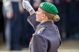 Captain Katherine Coulthard, Equerry to HRH The Duke of Edinburgh  during the Remembrance Sunday Cenotaph Ceremony 2018 at Horse Guards Parade, Westminster, London, 11 November 2018, 11:05.