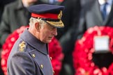 HRH The Prince of Wales (Prince Charles) during the Remembrance Sunday Cenotaph Ceremony 2018 at Horse Guards Parade, Westminster, London, 11 November 2018, 11:06.