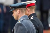 HRH The Duke of Cambridge (Prince William) and HRH The Duke of Sussex (Prince Harry) during Remembrance Sunday Cenotaph Ceremony 2018 at Horse Guards Parade, Westminster, London, 11 November 2018, 11:06.