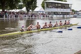 Henley Royal Regatta 2012 (Thursday): Race 16, Thames Challenge Cup:  Royal Chester Rowing Club (42, Bucks) v City of Cambridge Rowing Club 'B'  (307, Berks).
River Thames beteen Henley-on-Thames and Remenham/Temple Island ,
Henley-on-Thames,
Oxfordshire,
United Kingdom,
on 28 June 2012 at 10:36, image #108