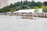 Henley Royal Regatta 2012 (Thursday): Race 17, Temple Challenge Cup:  University of Michigan, U.S.A. (113, Bucks) v Brown University, U.S.A.  (62, Berks).
River Thames beteen Henley-on-Thames and Remenham/Temple Island ,
Henley-on-Thames,
Oxfordshire,
United Kingdom,
on 28 June 2012 at 10:40, image #113