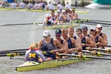 Henley Royal Regatta 2012 (Thursday): Race 17, Temple Challenge Cup:  University of Michigan, U.S.A. (113, Bucks) v Brown University, U.S.A.  (62, Berks).
River Thames beteen Henley-on-Thames and Remenham/Temple Island ,
Henley-on-Thames,
Oxfordshire,
United Kingdom,
on 28 June 2012 at 10:41, image #119