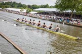 Henley Royal Regatta 2012 (Thursday): Race 27, Temple Challenge Cup:  St Paul's School (100, Bucks) v Amsterdamsche Studenten Roeivereeniging Nereus, Holland 'A'  (55, Berks).
River Thames beteen Henley-on-Thames and Remenham/Temple Island ,
Henley-on-Thames,
Oxfordshire,
United Kingdom,
on 28 June 2012 at 11:41, image #192