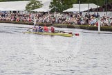 Henley Royal Regatta 2012 (Thursday): Race 29, Prince of Wales Challenge Cup:  Auriol Kensington Rowing Club and Quintin Boat Club (265, Bucks) v Burway Rowing Club and Marlow Rowing Club  (266, Berks).
River Thames beteen Henley-on-Thames and Remenham/Temple Island ,
Henley-on-Thames,
Oxfordshire,
United Kingdom,
on 28 June 2012 at 11:51, image #202