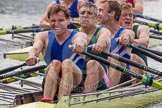 Henley Royal Regatta 2012 (Thursday): Race 29, Prince of Wales Challenge Cup:  Auriol Kensington Rowing Club and Quintin Boat Club (265, Bucks) v Burway Rowing Club and Marlow Rowing Club  (266, Berks).
River Thames beteen Henley-on-Thames and Remenham/Temple Island ,
Henley-on-Thames,
Oxfordshire,
United Kingdom,
on 28 June 2012 at 11:52, image #210