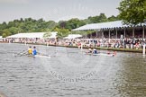 Henley Royal Regatta 2012 (Thursday): Race 46, Double Sculls Challenge Cup:  Cardiff City Rowing Club (441, Bucks) v Mitsubishi Boat Club, Japan (446, Berks).
River Thames beteen Henley-on-Thames and Remenham/Temple Island ,
Henley-on-Thames,
Oxfordshire,
United Kingdom,
on 28 June 2012 at 14:59, image #324