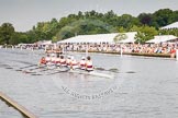 Henley Royal Regatta 2012 (Thursday): Race 46, Temple Challenge Cup:  Harvard University 'B' (77, Bucks) v Southampton University (103, Berks).
River Thames beteen Henley-on-Thames and Remenham/Temple Island ,
Henley-on-Thames,
Oxfordshire,
United Kingdom,
on 28 June 2012 at 15:06, image #331