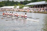 Henley Royal Regatta 2012 (Thursday): Race 46, Temple Challenge Cup:  Harvard University 'B' (77, Bucks) v Southampton University (103, Berks).
River Thames beteen Henley-on-Thames and Remenham/Temple Island ,
Henley-on-Thames,
Oxfordshire,
United Kingdom,
on 28 June 2012 at 15:06, image #332