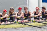 Henley Royal Regatta 2012 (Thursday): Race 47, Remenham Challenge Cup:  Radcliffe Crew, Harvard University, U.S.A. (180, Bucks) v Thames Rowing Club and Henley Rowing Club (181, Berks).
River Thames beteen Henley-on-Thames and Remenham/Temple Island ,
Henley-on-Thames,
Oxfordshire,
United Kingdom,
on 28 June 2012 at 15:12, image #344