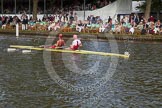 Henley Royal Regatta 2012 (Thursday): Race 60, Double Sculls Challenge Cup:  Northwich Rowing Club and Eastbourne Rowing Club (442, Bucks) v University of Groningenand Amsterdamsche Studenten Roeivereeniging Nereus, Holland (450, Berks).
River Thames beteen Henley-on-Thames and Remenham/Temple Island ,
Henley-on-Thames,
Oxfordshire,
United Kingdom,
on 28 June 2012 at 16:27, image #436