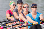 Henley Royal Regatta 2013, Saturday: The California Rowing Club, U.S.A, coxless four during a training session in the morning. Image #14, 06 July 2013 08:41 River Thames, Henley on Thames, UK