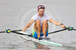 Henley Royal Regatta 2013, Saturday: Luka Špik, a Slovenian rower and Olympic gold medalist, during a training session in the morning. Image #29, 06 July 2013 08:58 River Thames, Henley on Thames, UK