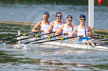 Henley Royal Regatta 2013, Saturday: The Saturday race No. 2, the Fawley Challenge Cup, in this photo Hilversumse Roeivereninging Cornelis Tromp, Holland, and Sir William Borlase's Grammar School. Bow Spaans, 2 Stolper, 3 Feldbrugge, stroke Weits. Image #104, 06 July 2013 10:11 River Thames, Henley on Thames, UK