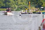 Henley Royal Regatta 2013, Saturday: Race No. 4 for the Princess Royal Challenge Cup, Miroslava Knapková (V.K. Slavia Praha, Czech Republic) v Debbie Flood, Captain of Leander Club (seen here). Image #121, 06 July 2013 10:30 River Thames, Henley on Thames, UK